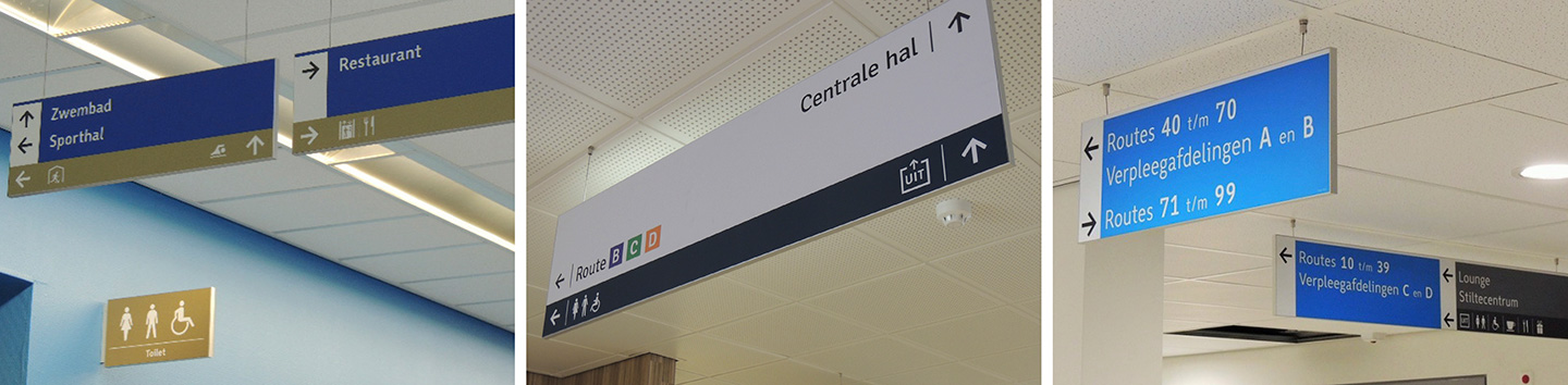 hanskraan wayfinding - voorbeeld bewegwijzering